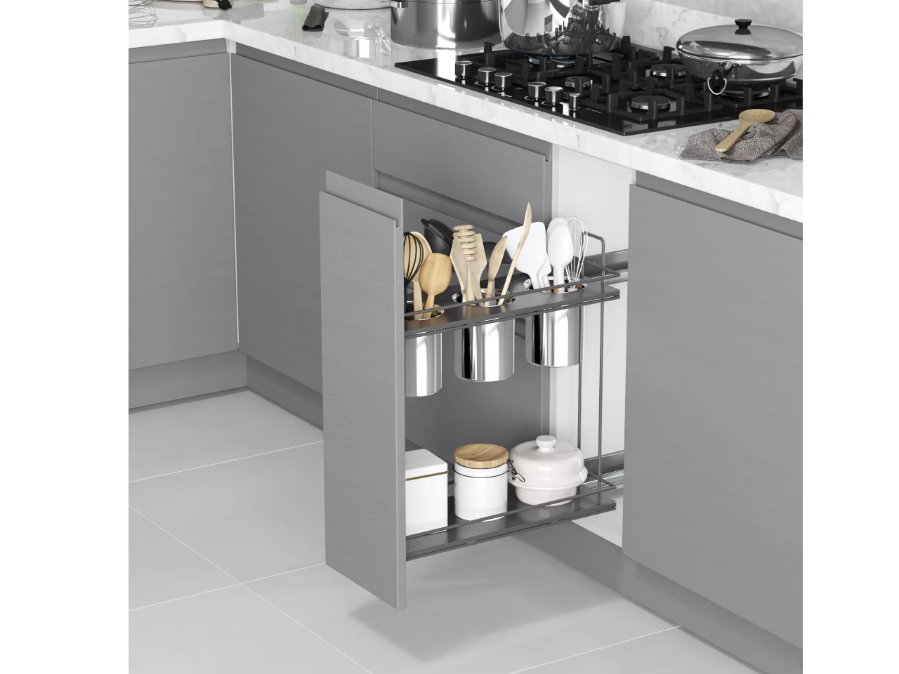 PULL-OUT UTENSIL STORAGE D:25