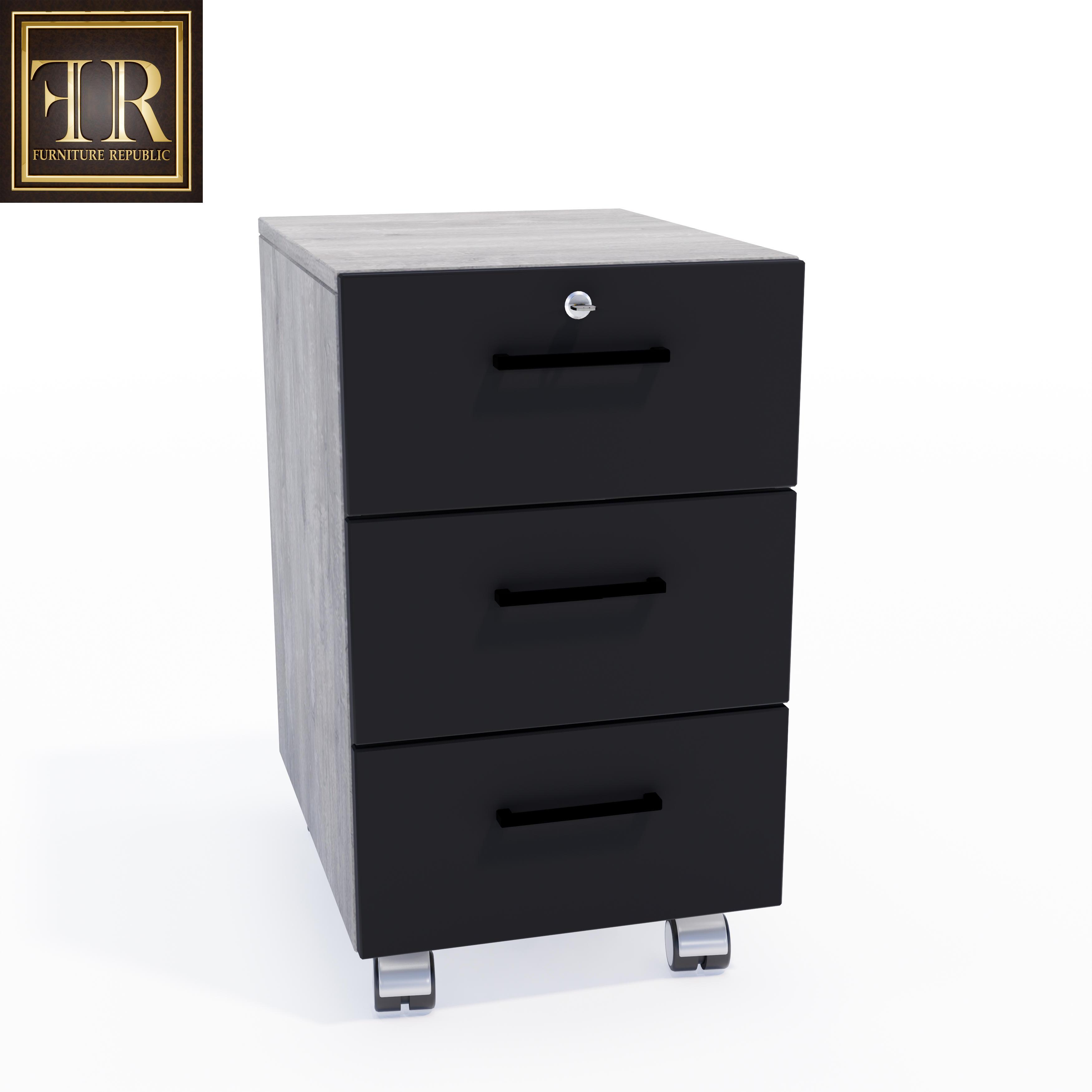 WUSE OFFICE 3 DRAWER & WHEEL