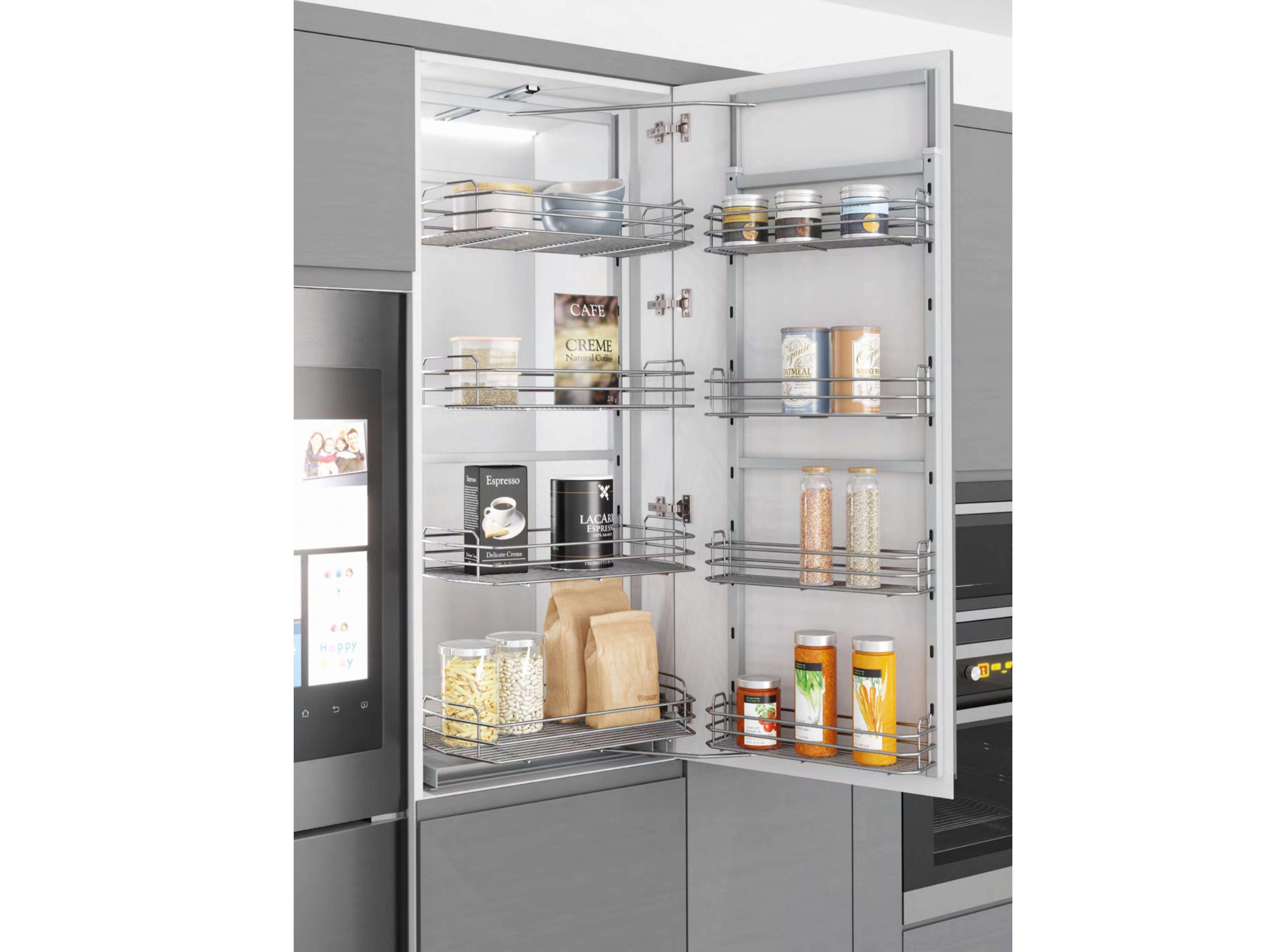 5 BASKET TWIN LARDER CHROME D:45