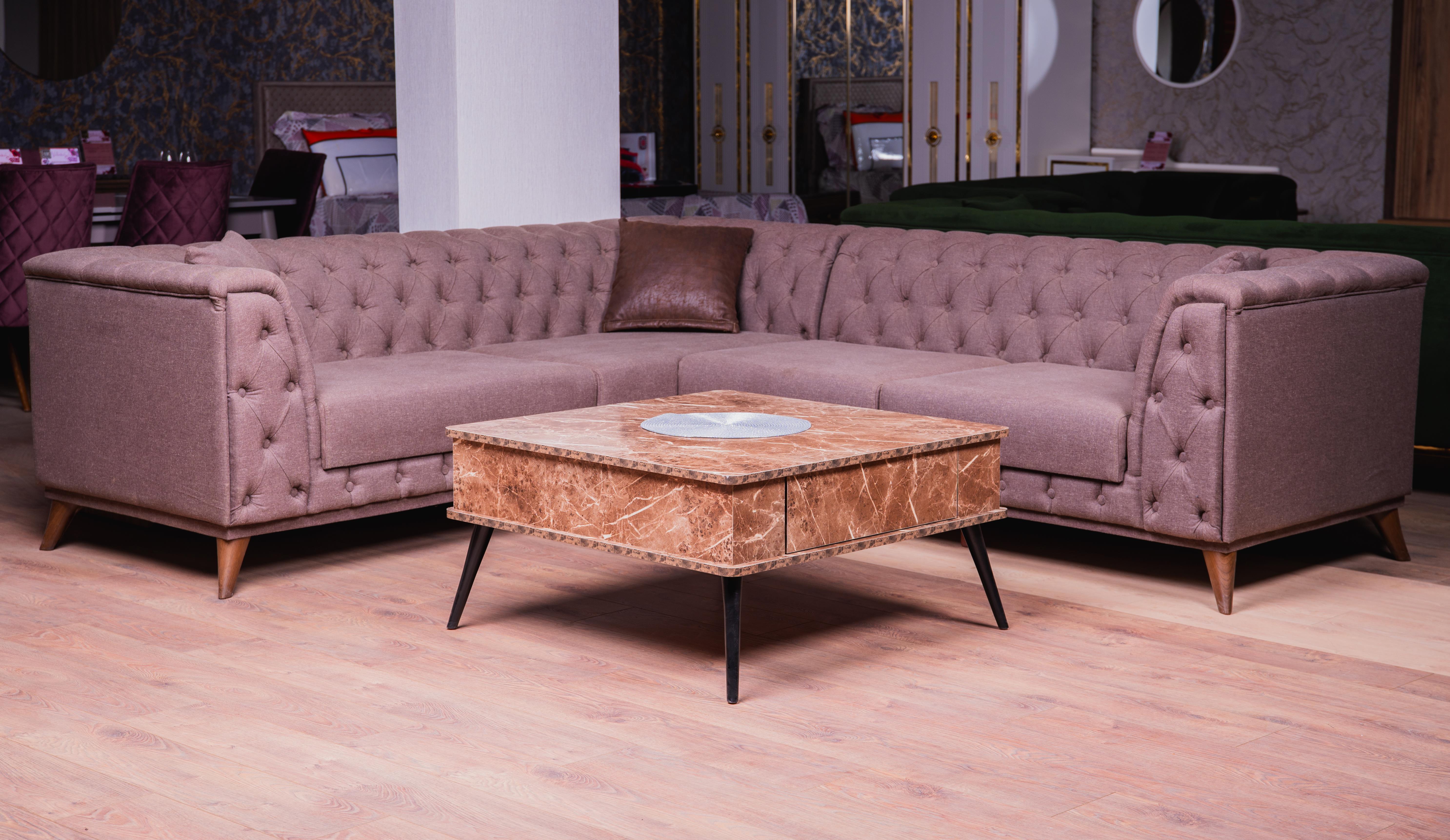 BIMTA CHESTER CORNER SOFA - DRAPP/NUBUCK