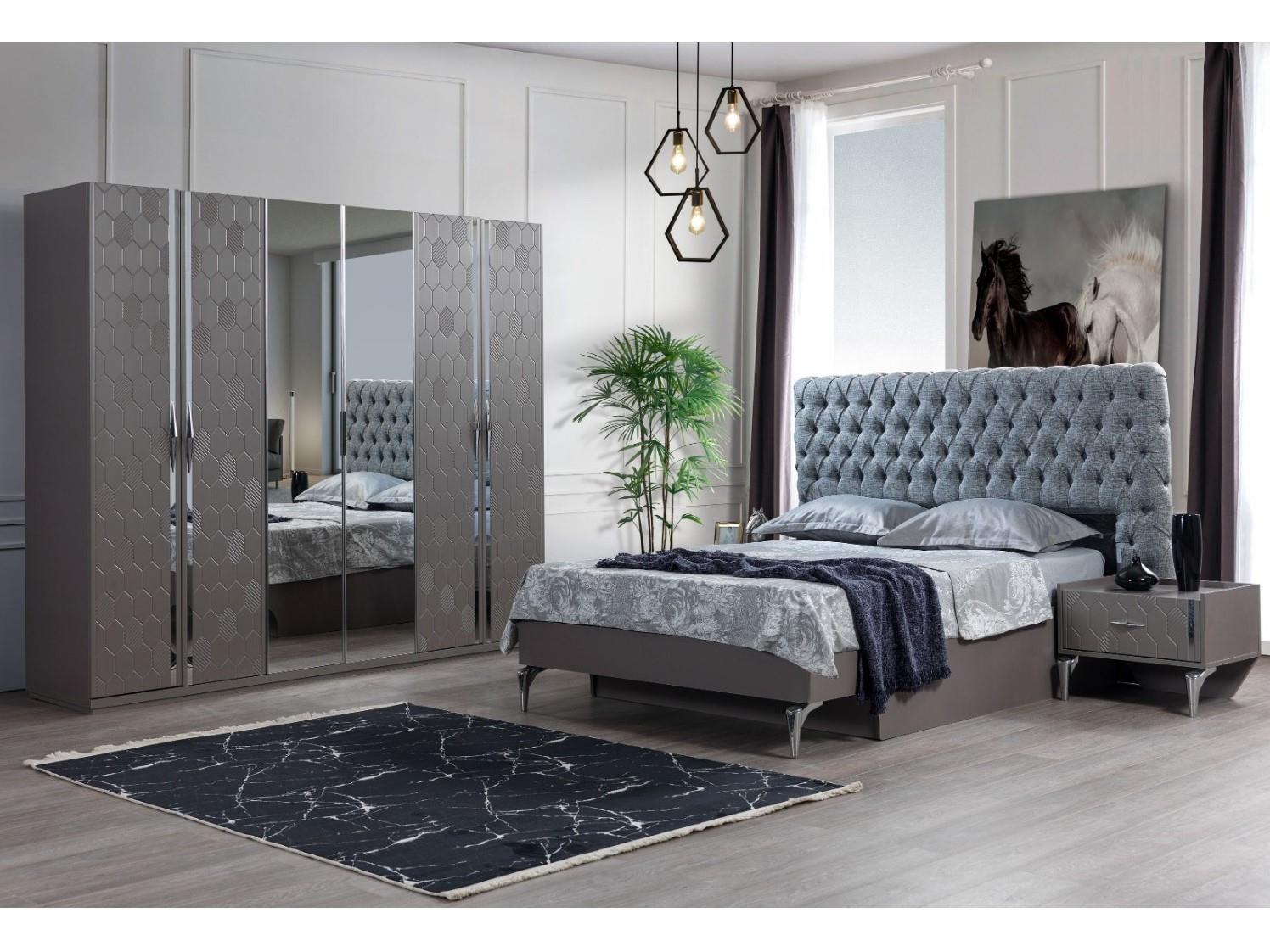 CARAMEL BEDROOM SET & WARDROBE