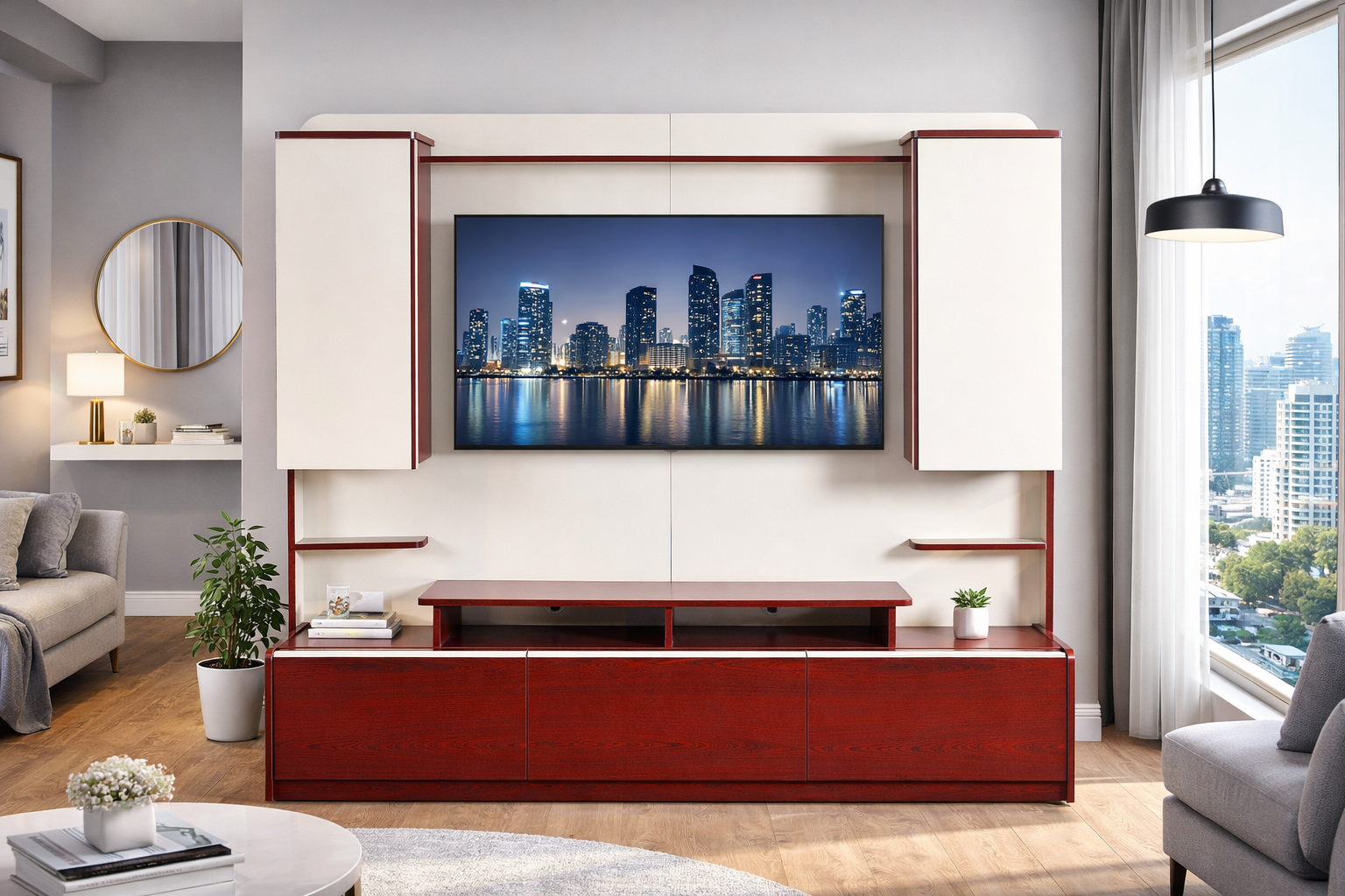 CHERRY 210 TV WALL UNIT
