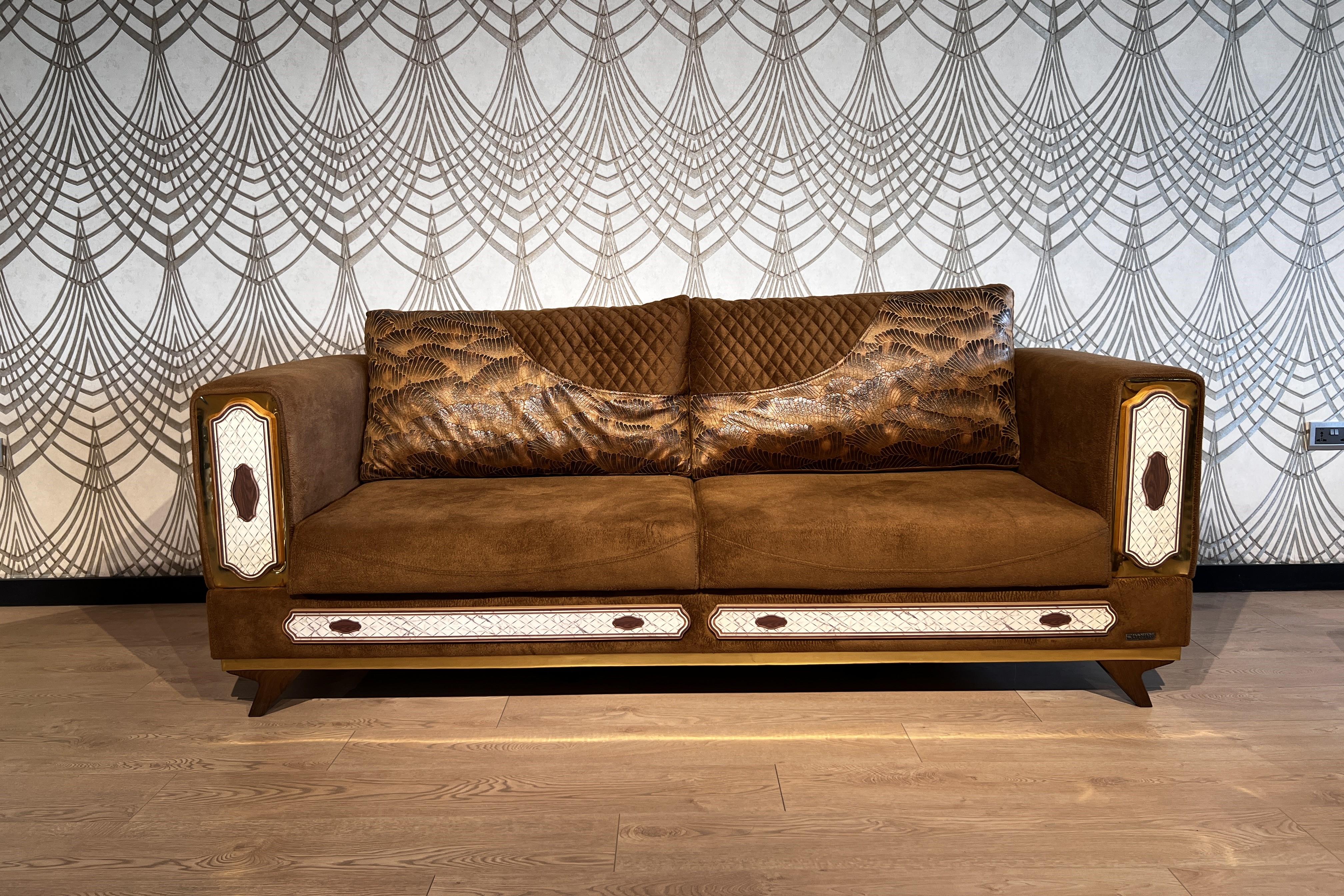 CUBA GOLD THREE SEATER SOFA