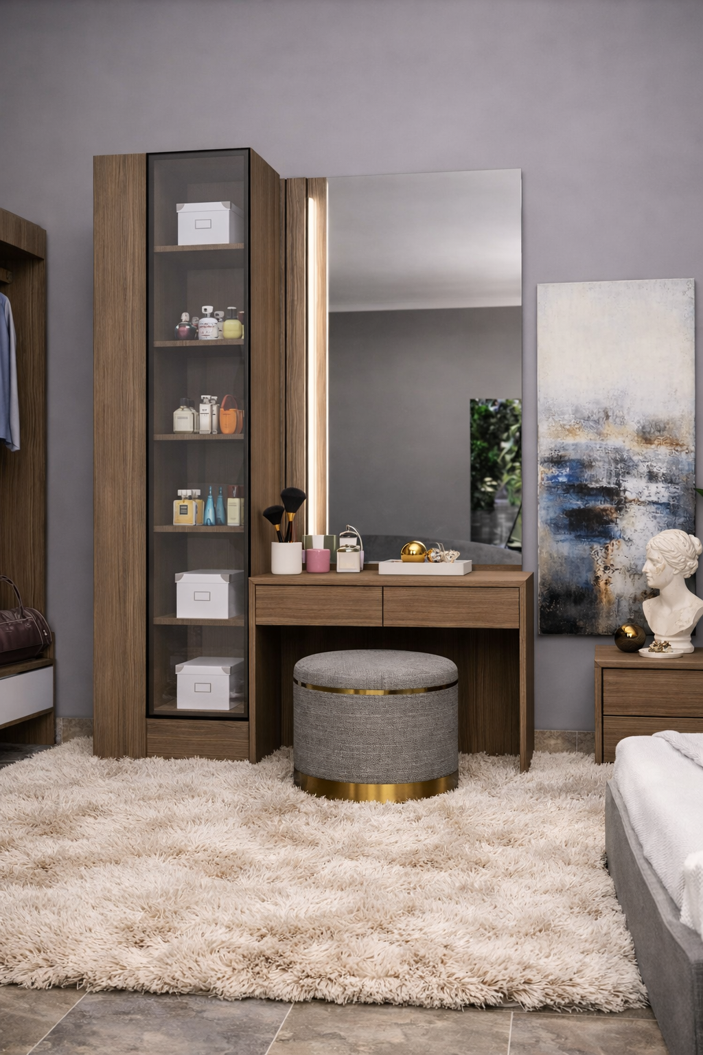 DELTA MAKE UP TABLE & LED LIGHTS