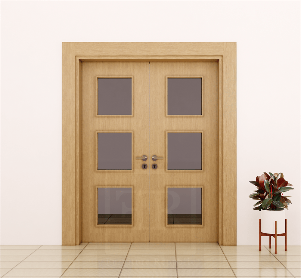 ELEGANT TRIPLE GLASS DOUBLE DOOR
