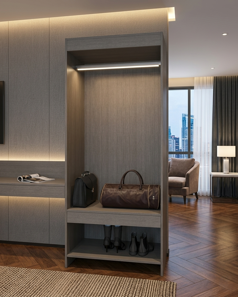 HANA HOTEL 90 LUGGAGE - SHOE RACK WARDROBE & LED