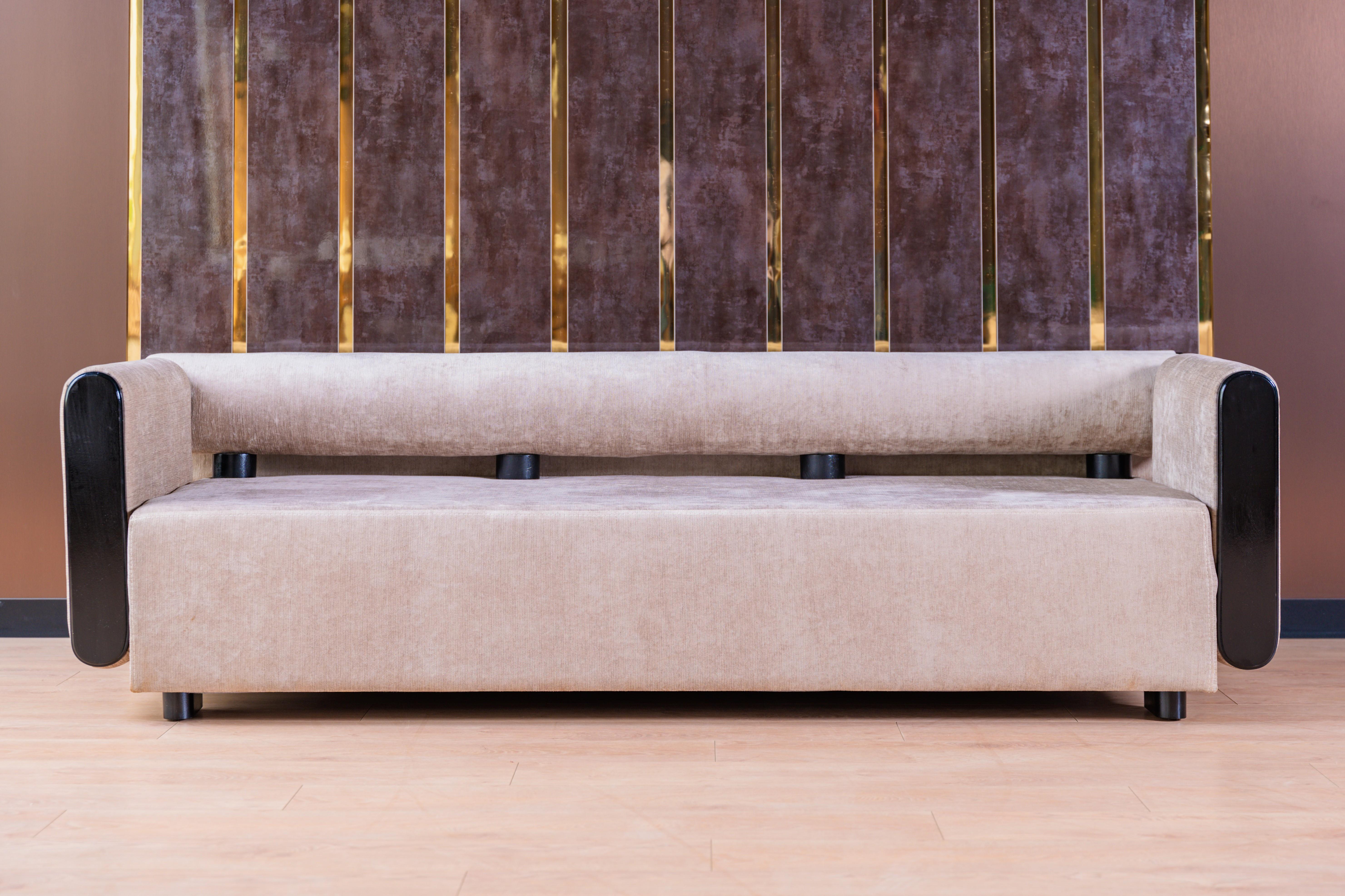 KAREN THREE SEATER SOFA - DRAPP/NUBUCK