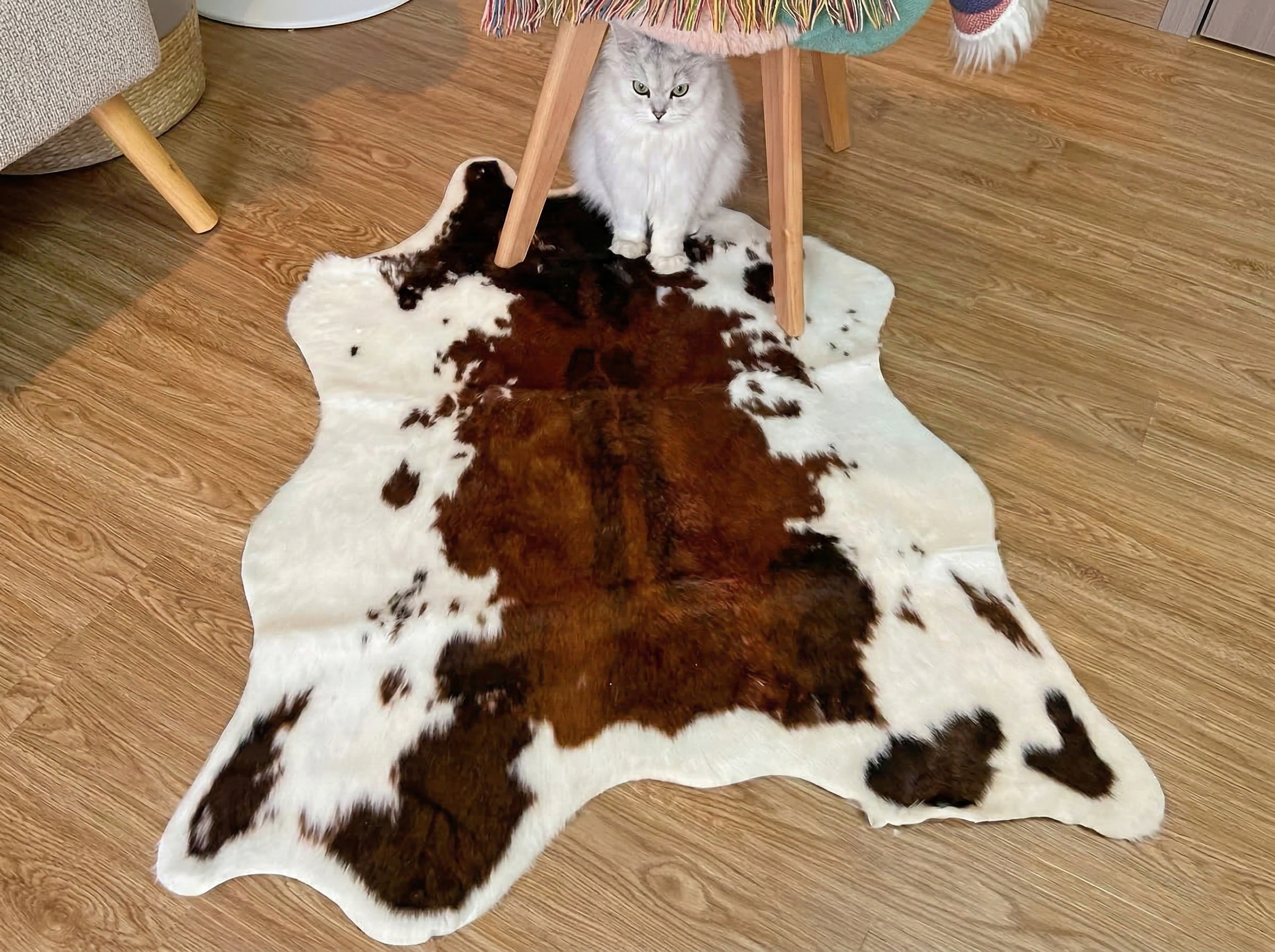 LUXURY FAUX ANIMAL COWHIDE 87x120