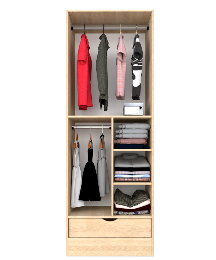 MAGIC 1DRW 90 2FS H WARDROBE