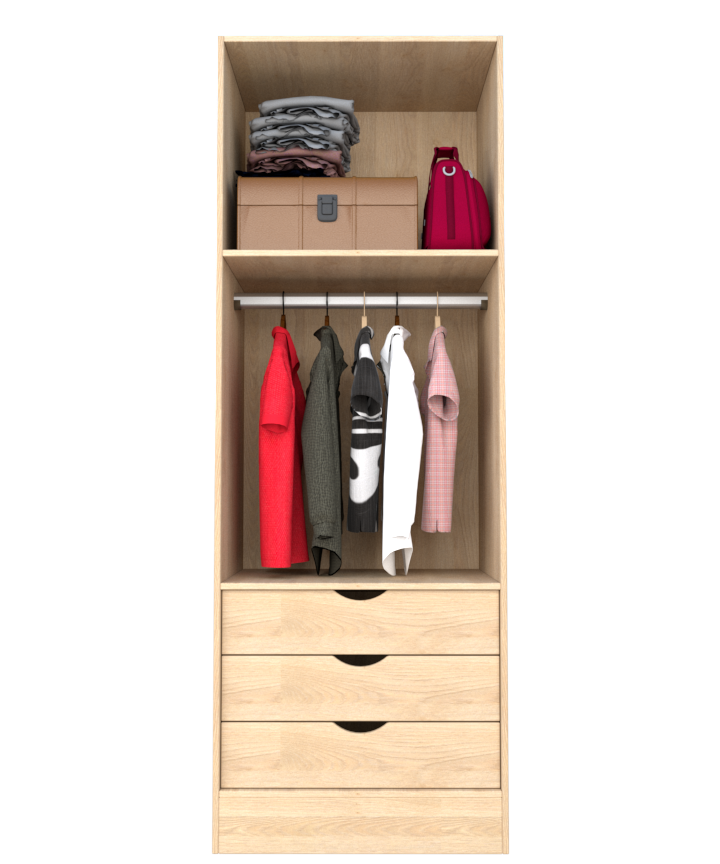 MAGIC 3DRW 90H WARDROBE