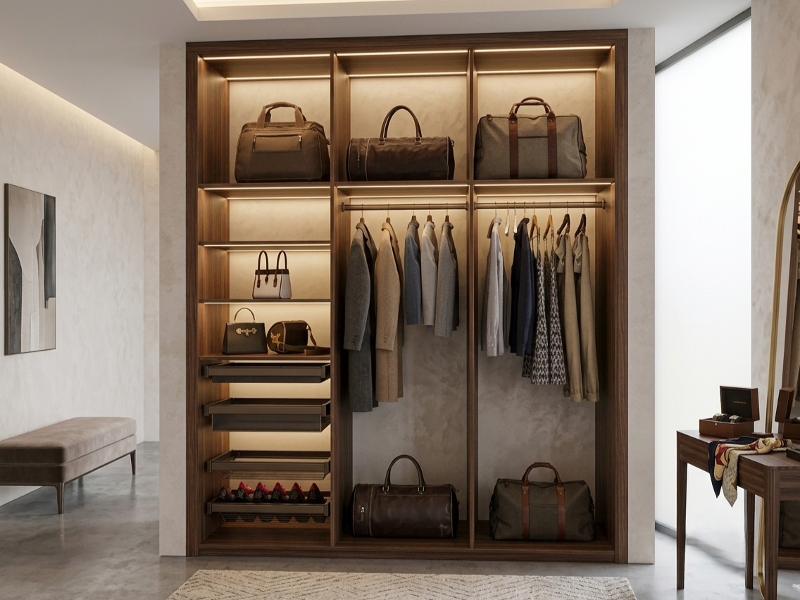 MODERN WALK-IN CLOSET 280x240 ACCESSORIES - LED LIGHT