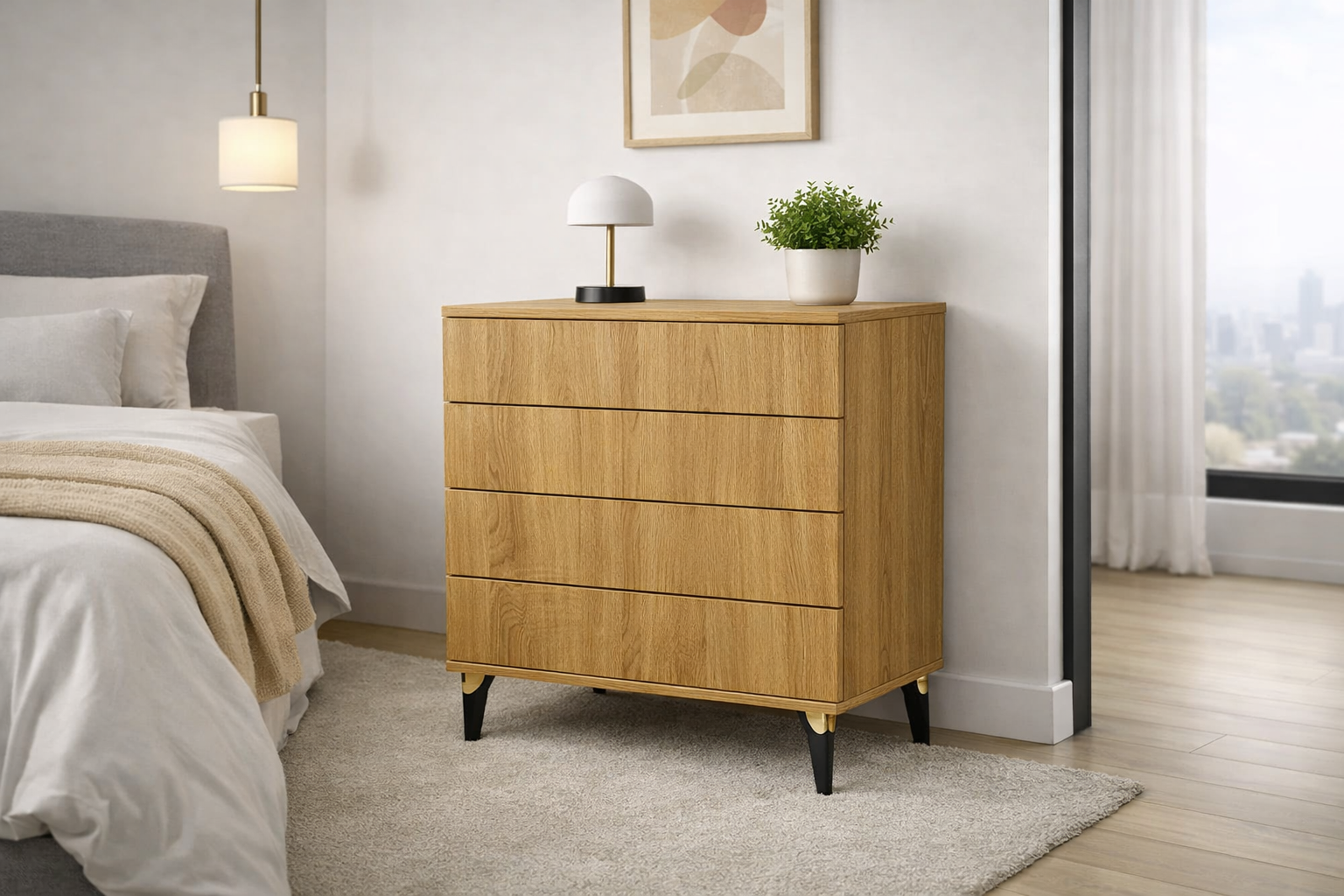 PLATINUM CHEST OF DRAWERS