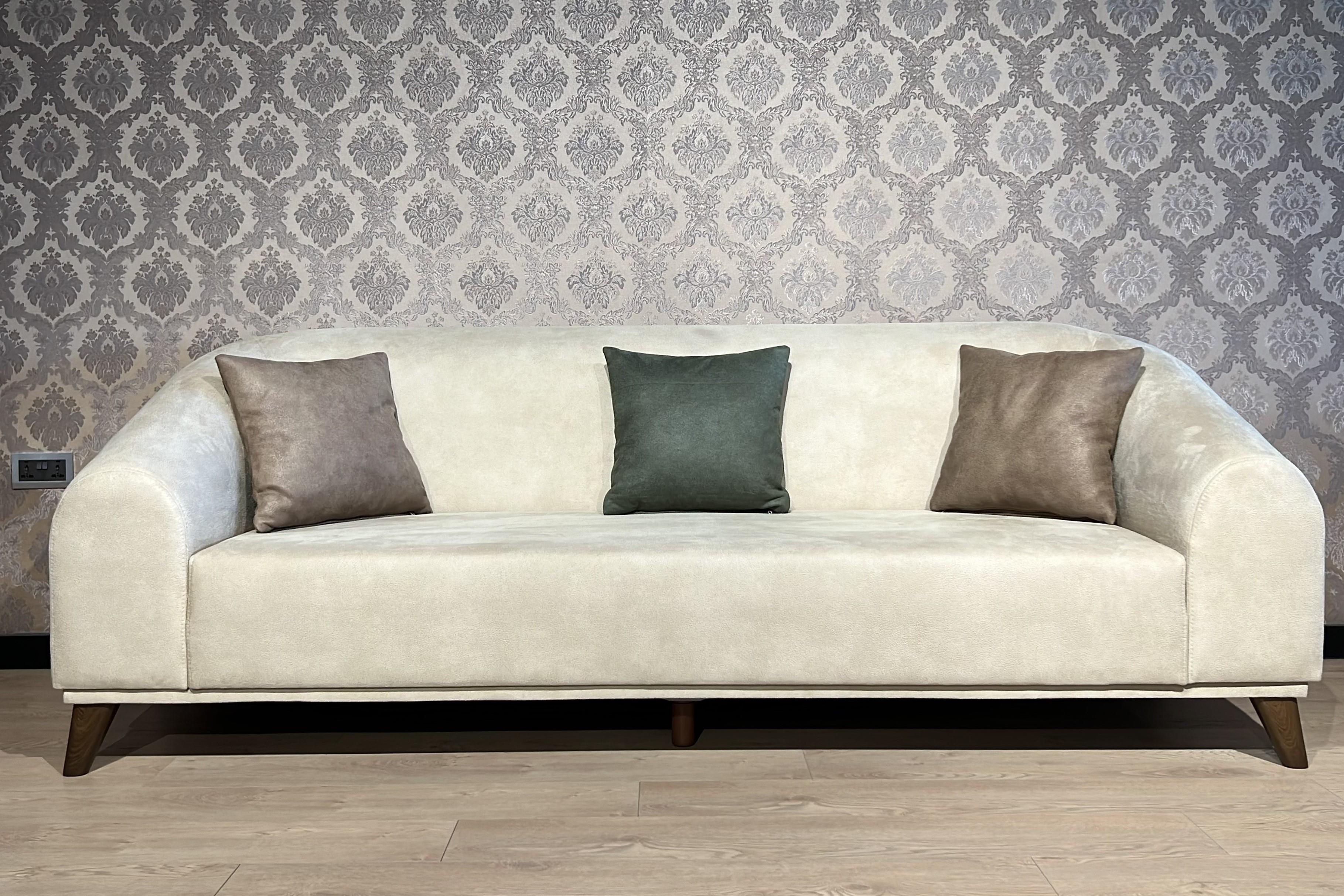 SERENITY THREE SEATER SOFA - DRAPP/NUBUCK