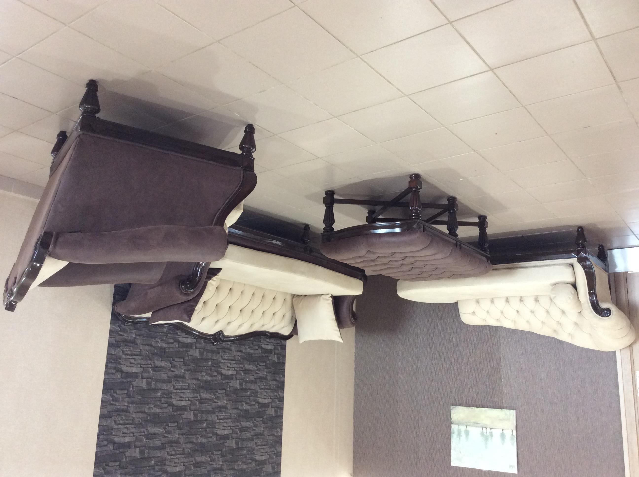 THREE SEATER FOAM -FABRIC UPHOLSTERY