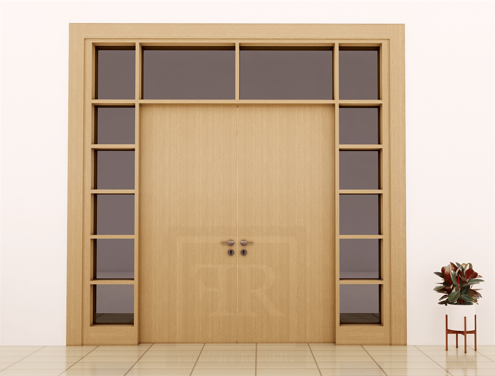 TWO SHELF SIDELITE 240 DOUBLE DOOR 210 & TOP GLASS