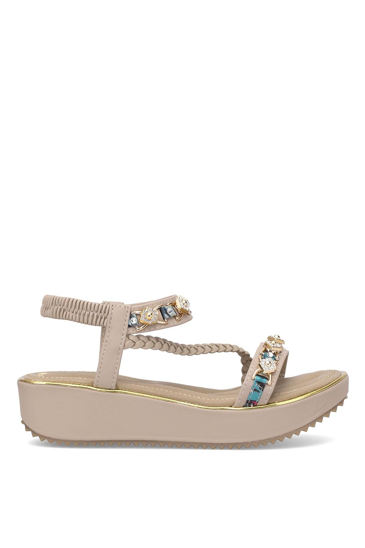 GUJA 25Y121-4 KADIN DOLGU TABAN LASTİKLİ SANDALET