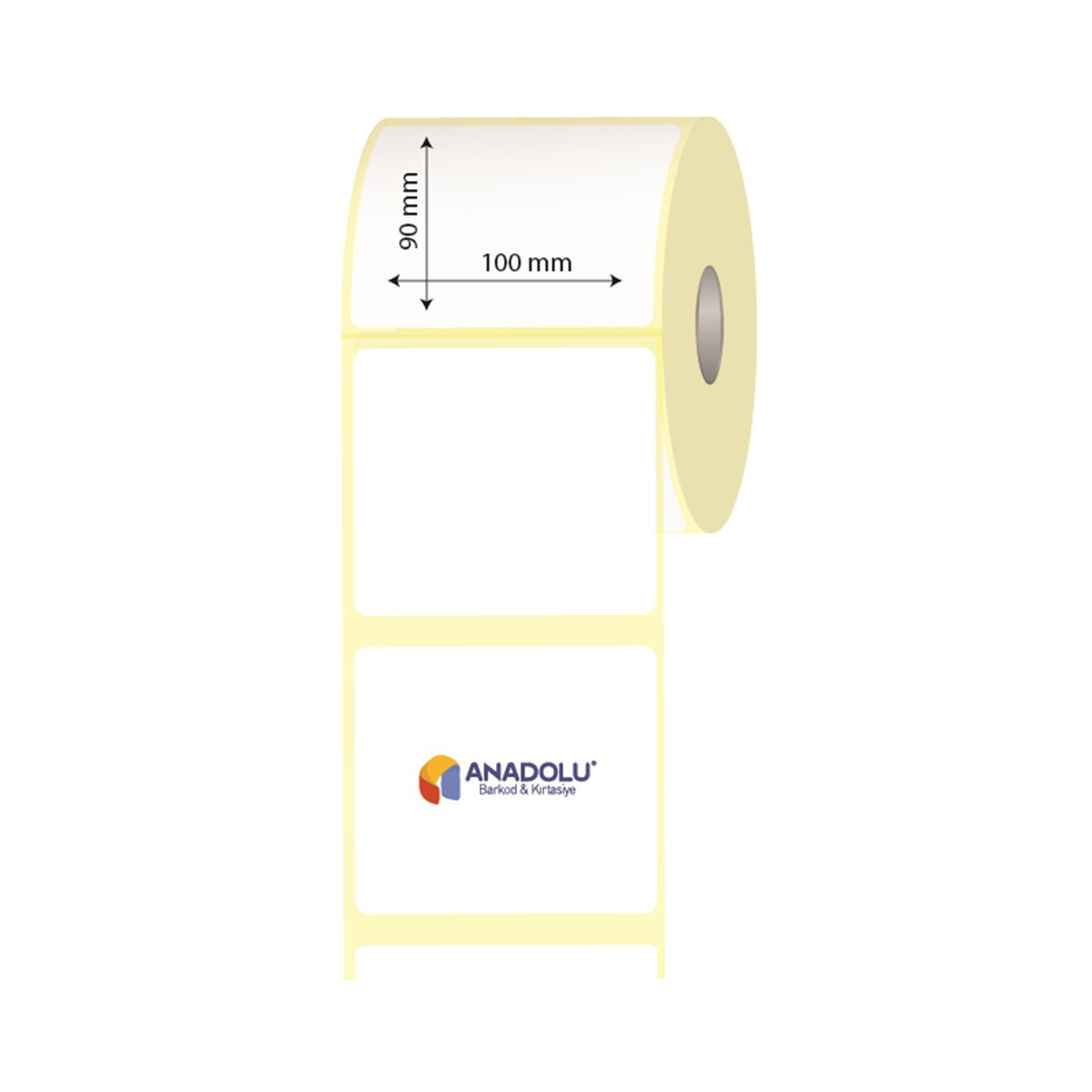 100mm x 90mm Kuşe Etiket