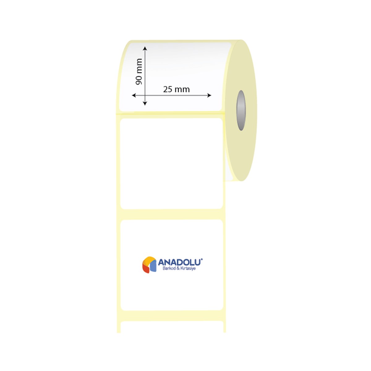 25mm x 90mm Kuşe Etiket