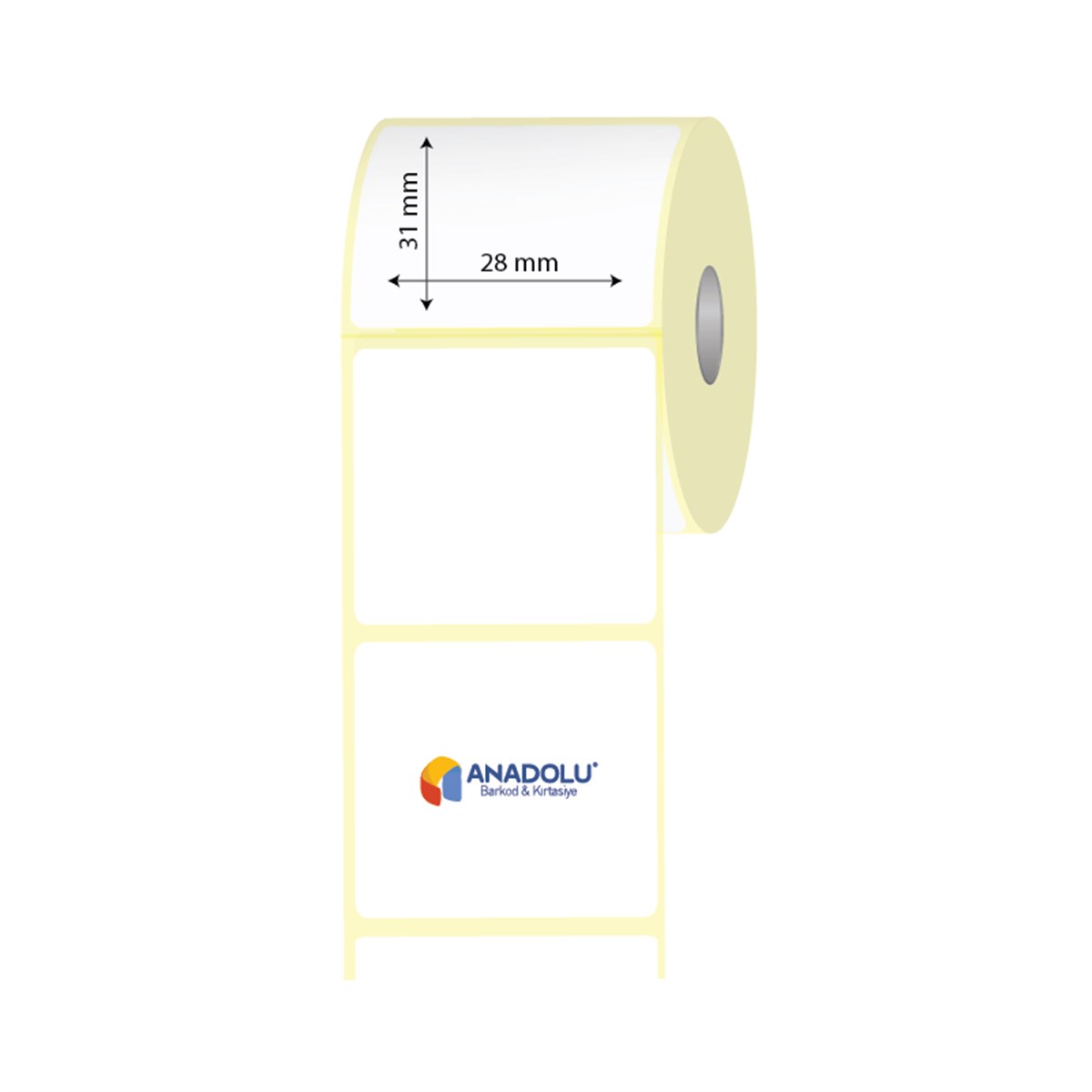 28mm x 31mm Kuşe Etiket