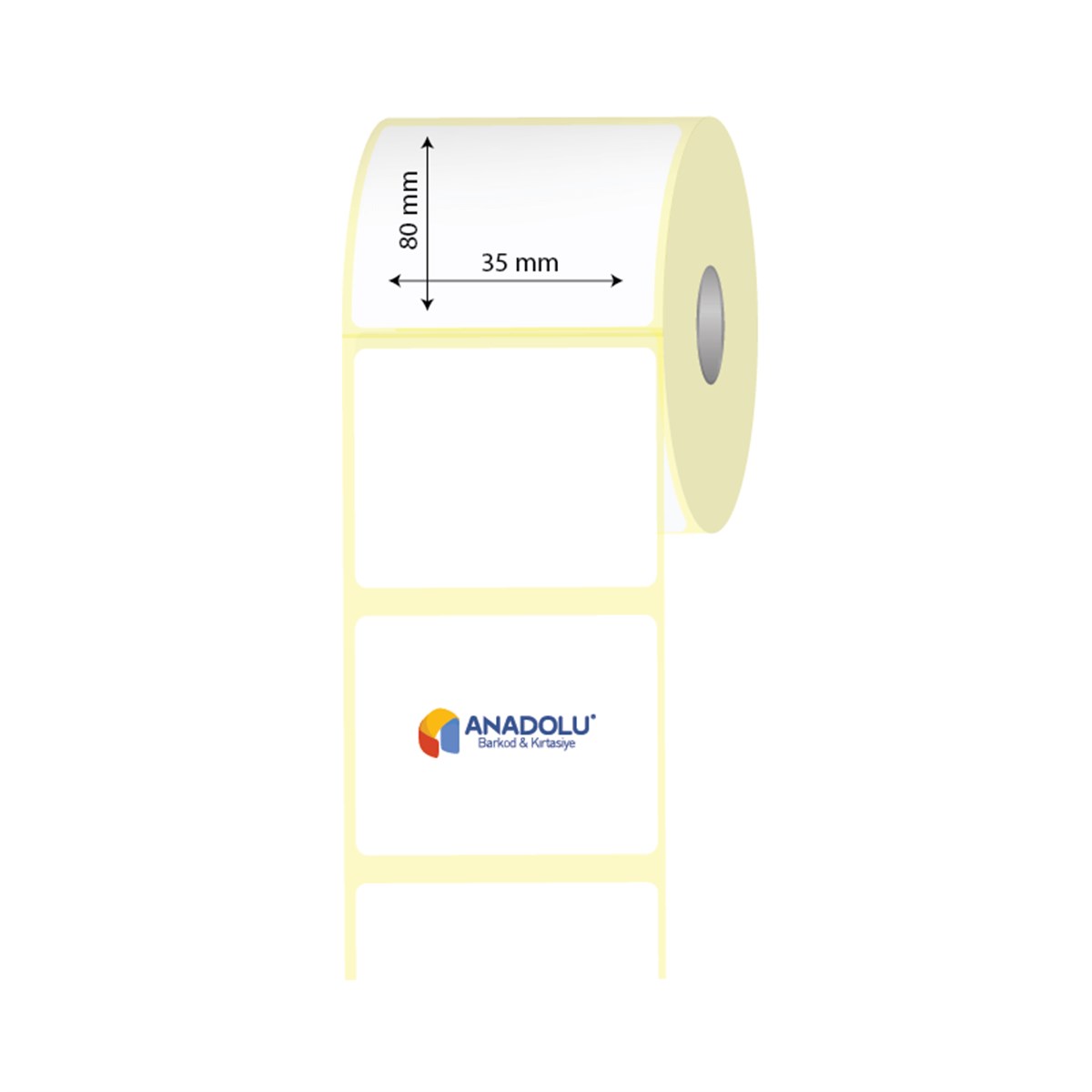 35mm x 80mm Kuşe Etiket