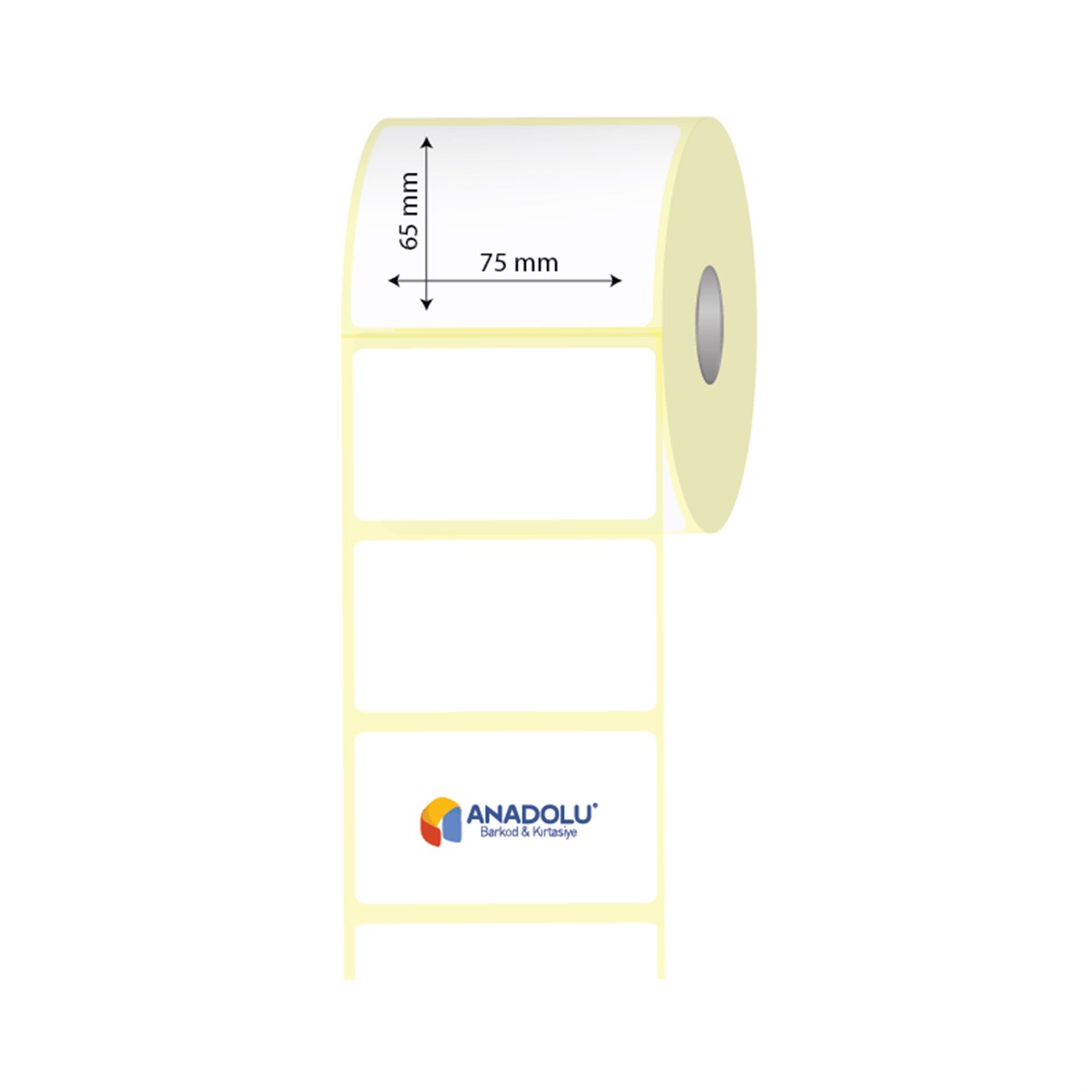 75mm x 65mm Kuşe Etiket