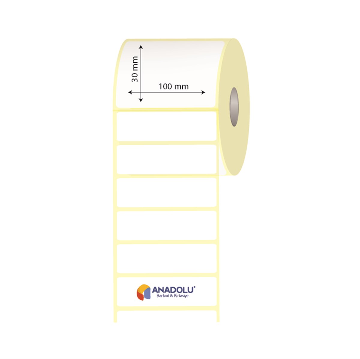 100mm x 30mm Kuşe Etiket