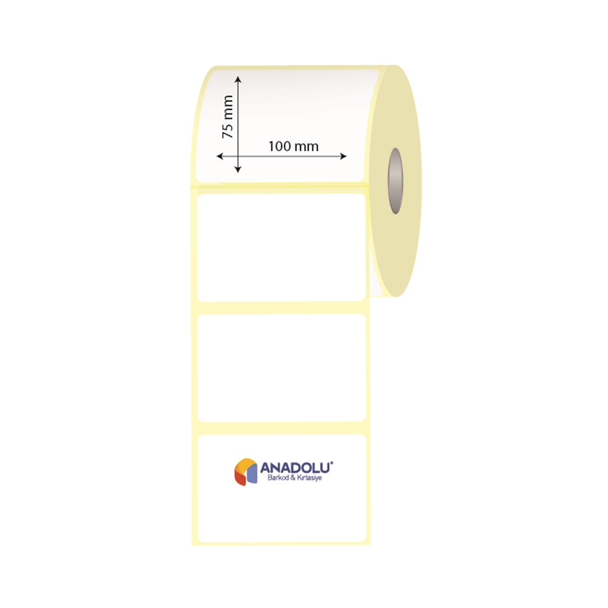 100mm x 75mm Kuşe Etiket