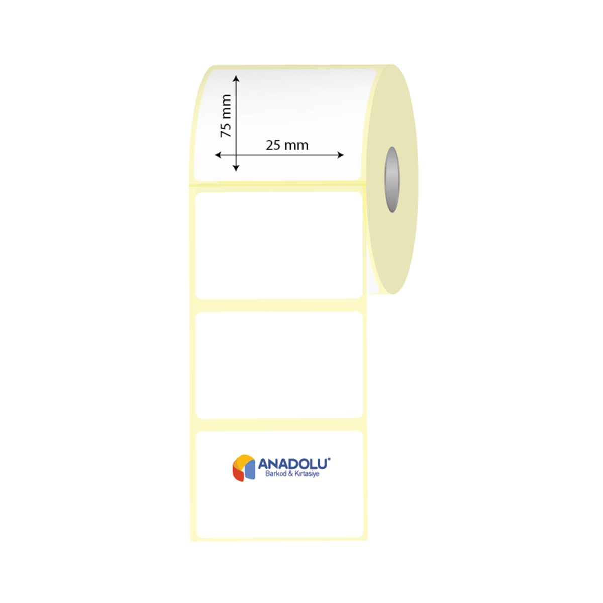 25mm x 75mm Kuşe Etiket