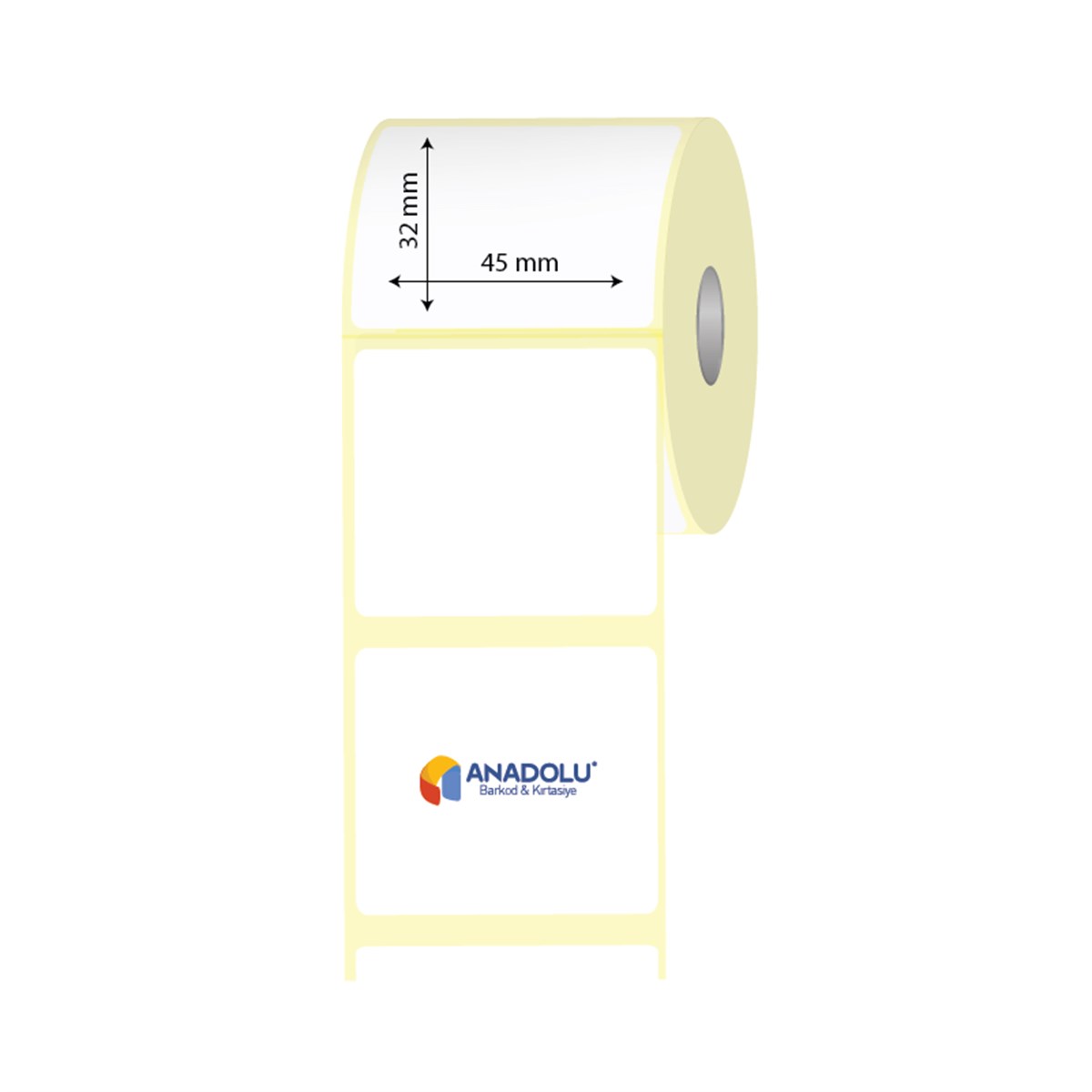 45mm x 32mm Kuşe Etiket