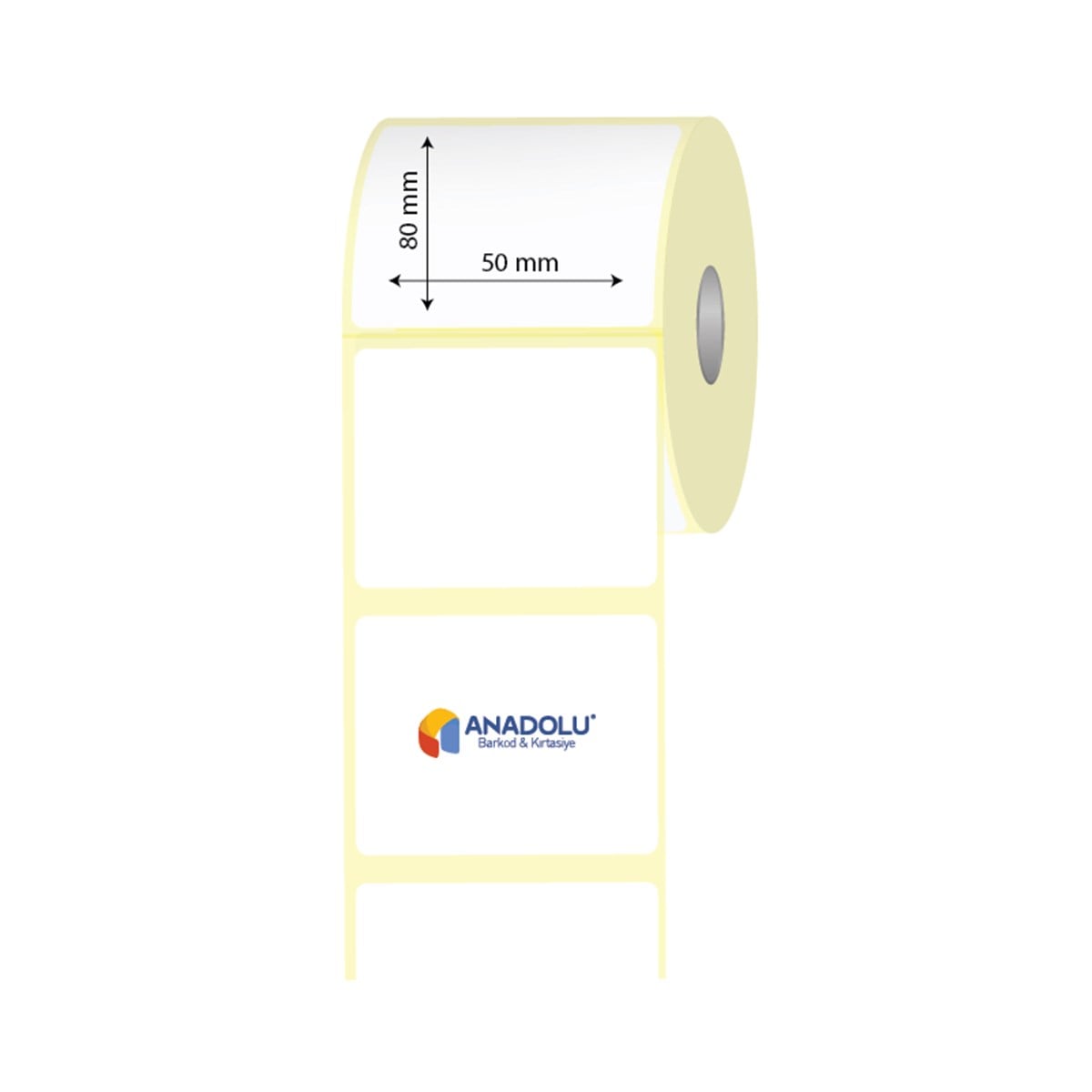 50mm x 80mm Kuşe Etiket