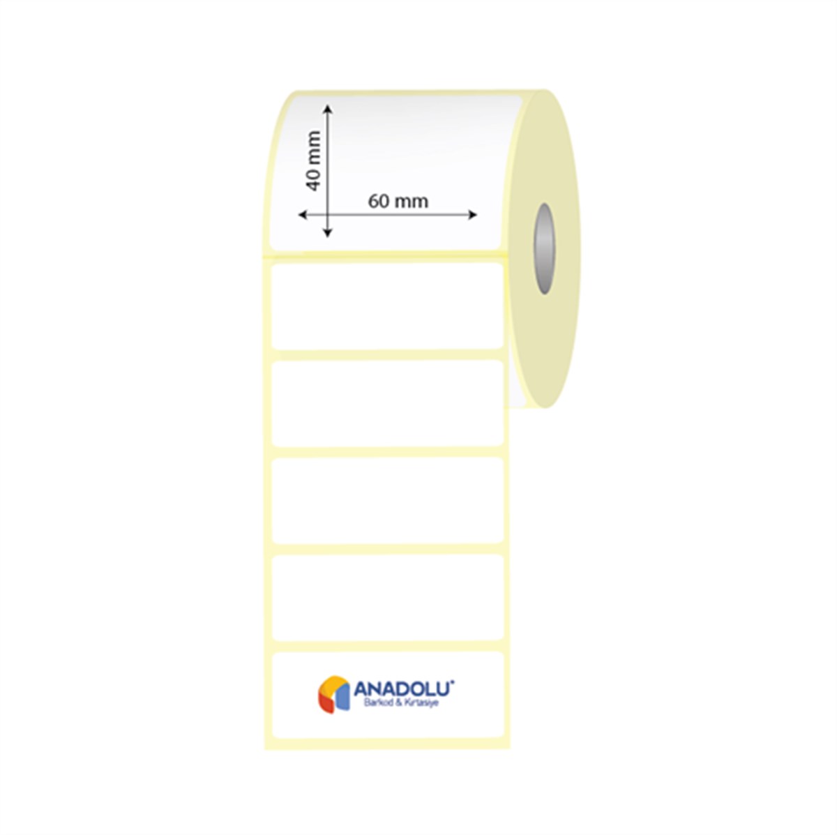 60mm x 40mm Kuşe Etiket