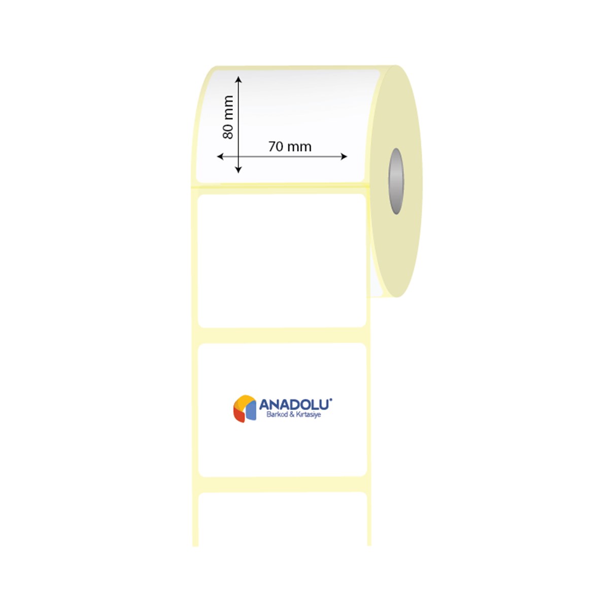 70mm x 80mm Kuşe Etiket