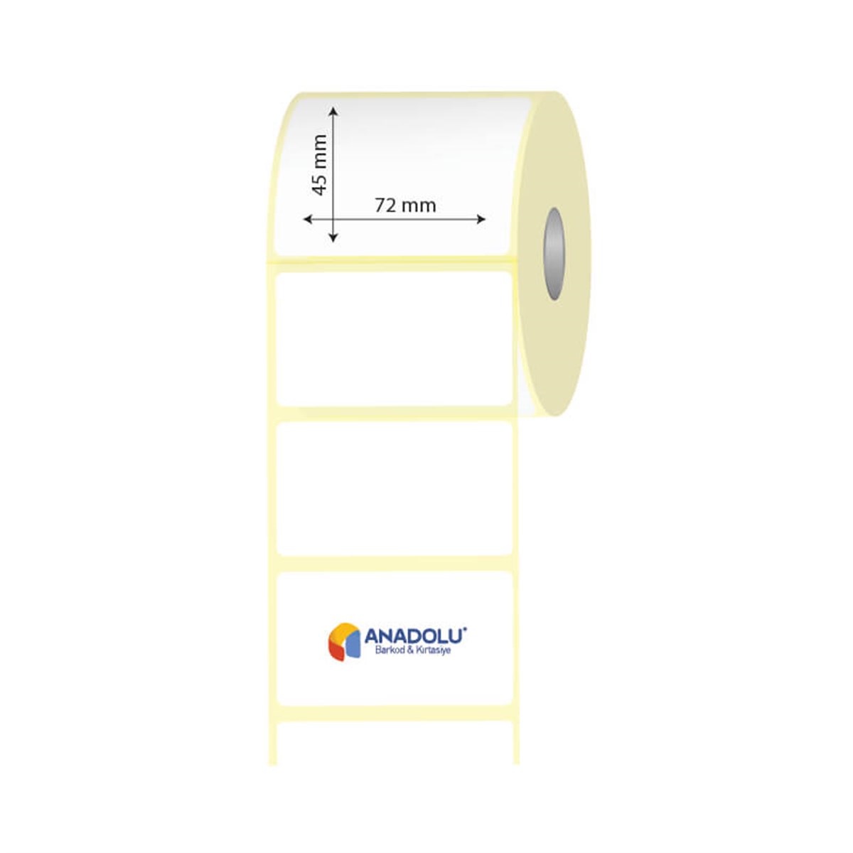 72mm x 45mm Kuşe Etiket