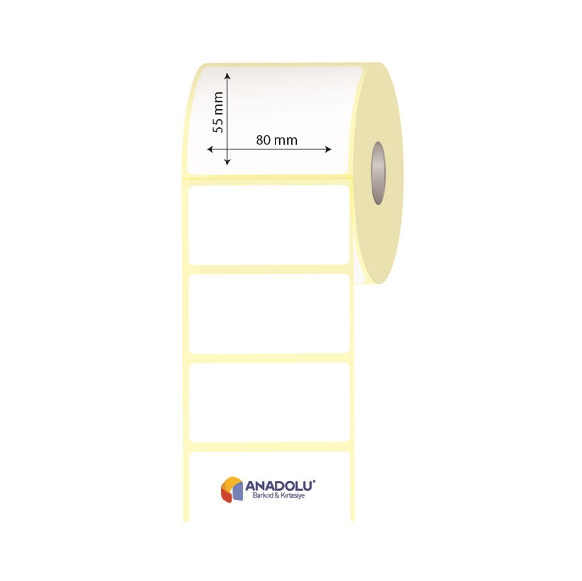 80mm x 55mm Kuşe Etiket