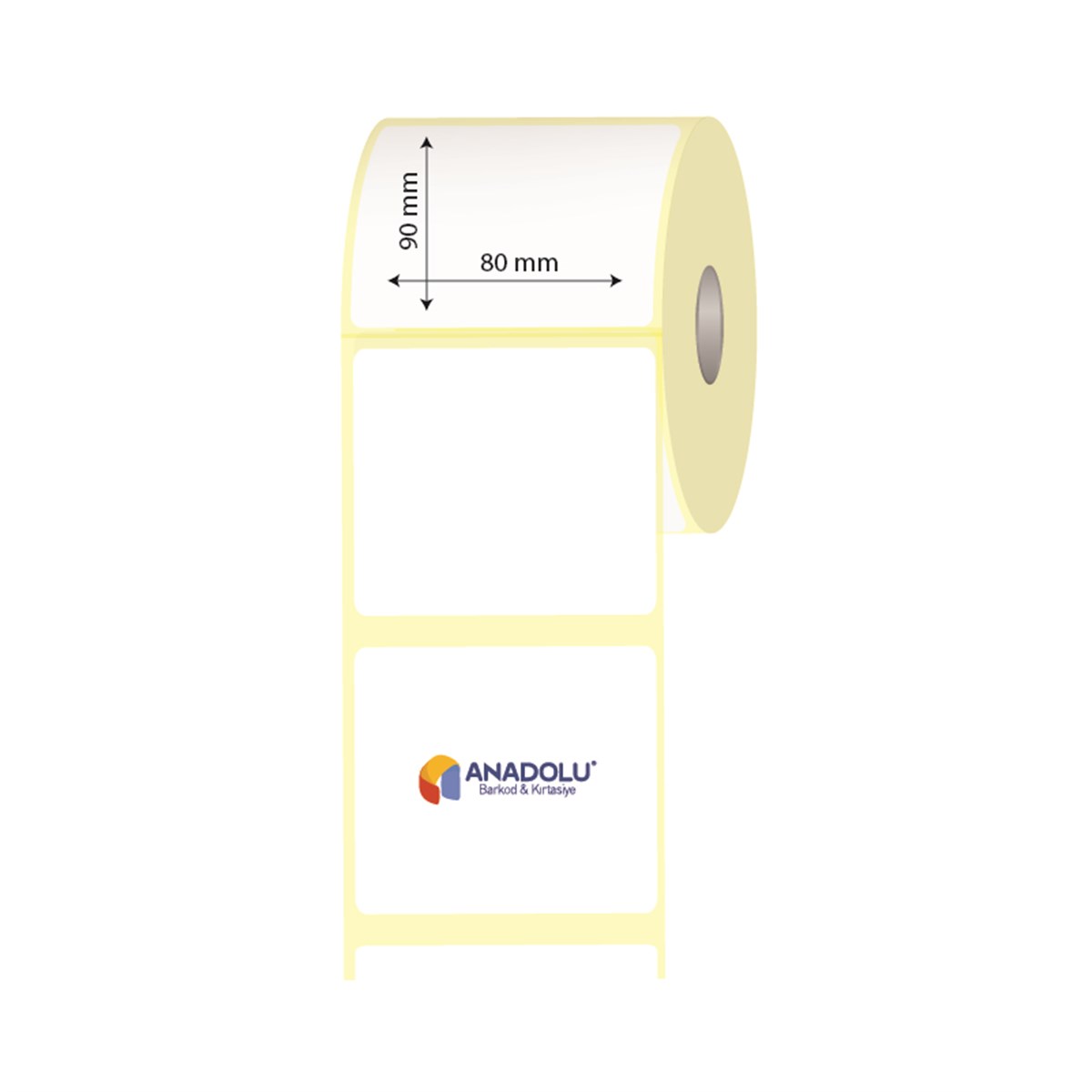 80mm x 90mm Kuşe Etiket