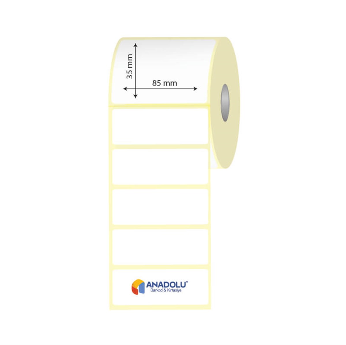 85mm x 35mm Kuşe Etiket