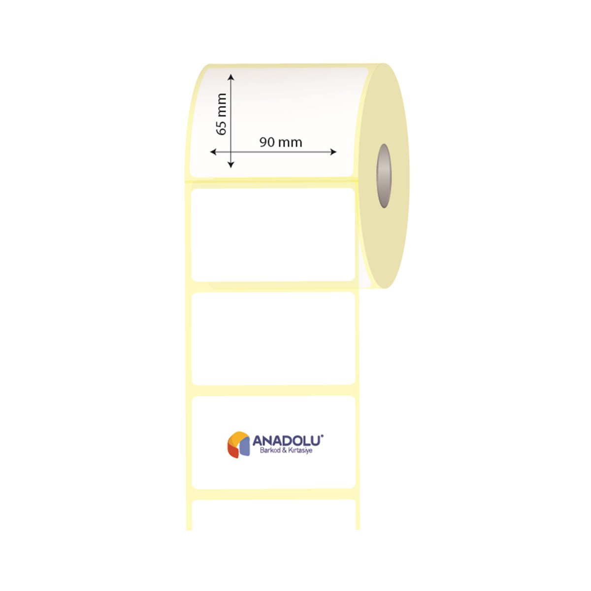 90mm x 65mm Kuşe Etiket