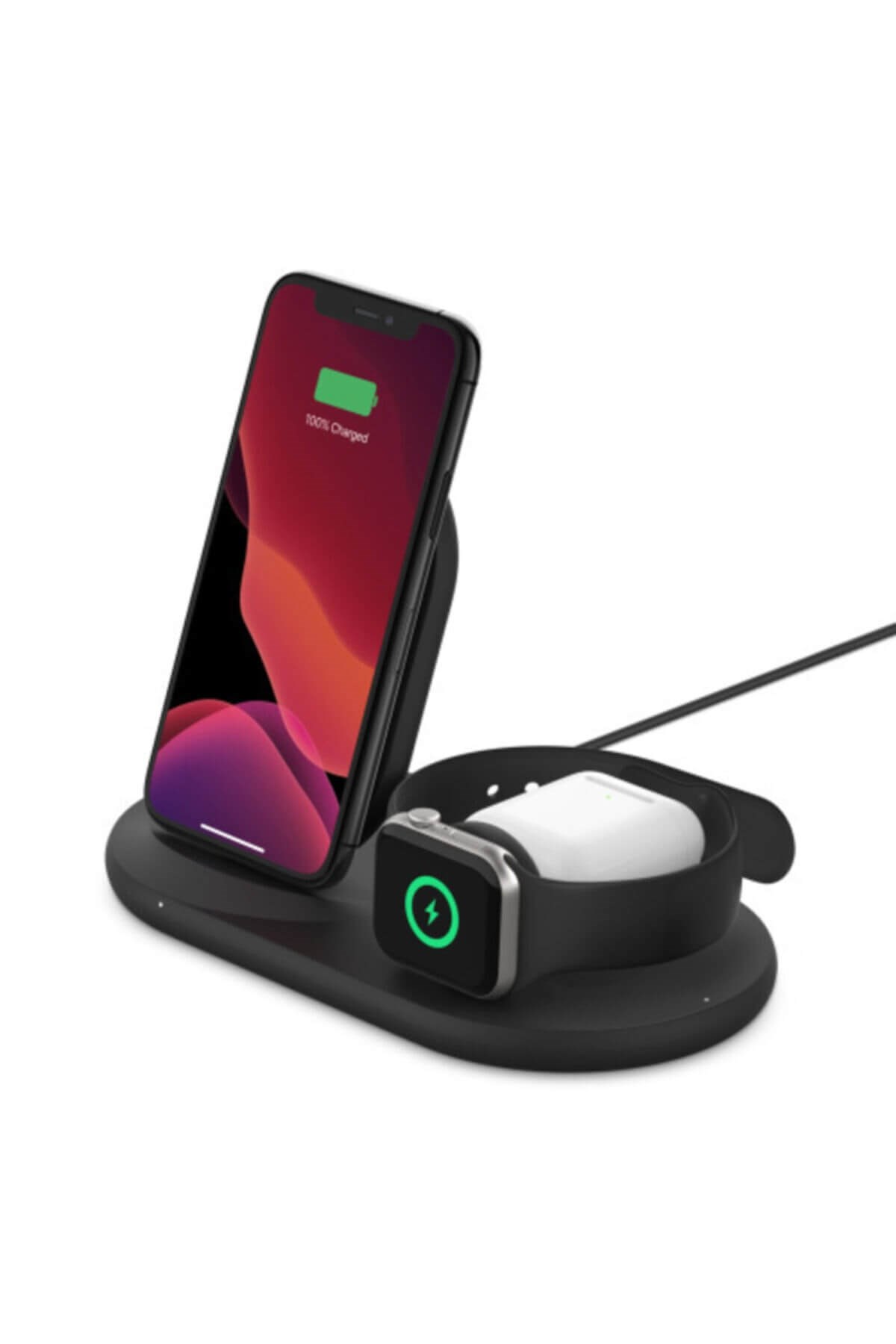 Belkin 3-in-1 Kablosuz Şarj Cihazı-siyah WIZ001VFBK
