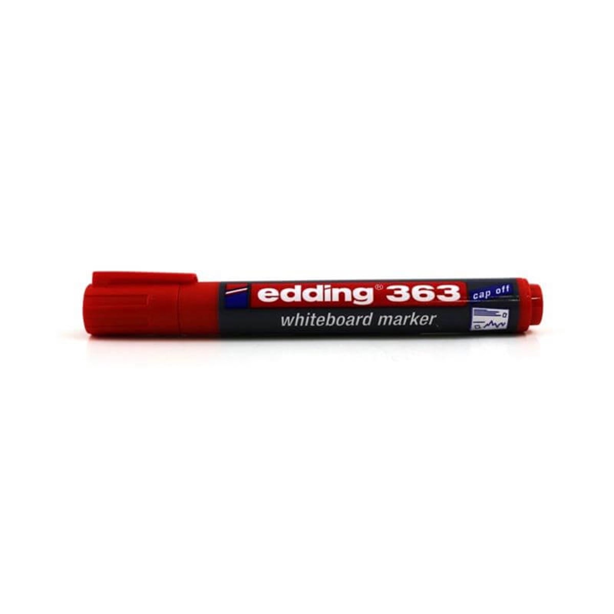 Edding 363 Kırmızı Kesik Uçlu Tahta Kalemi