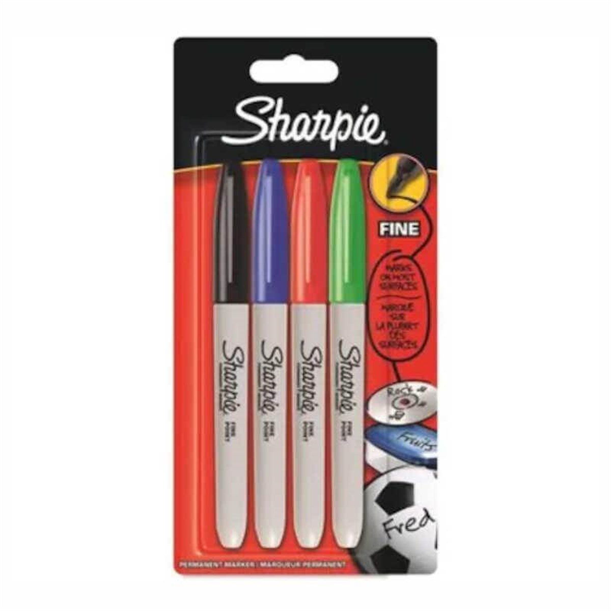 Sharpie Fine Permanent Markör 4'Lü Ana Renkler 1985858
