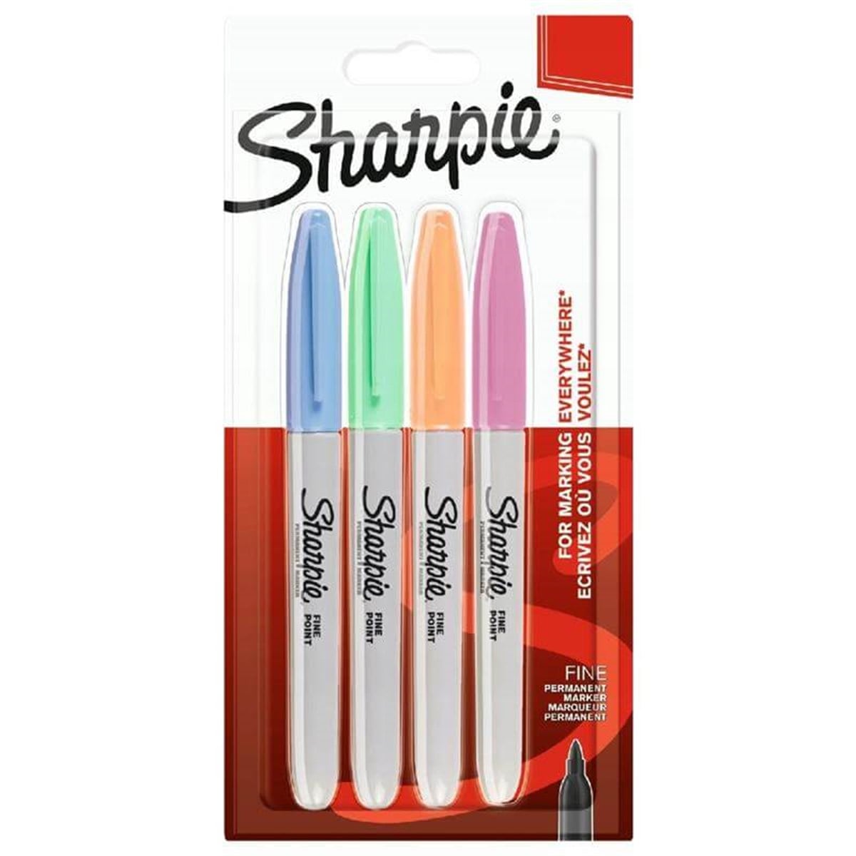 Sharpie Fine Permanent Markör 4'Lü Pastel Renkler 2065402
