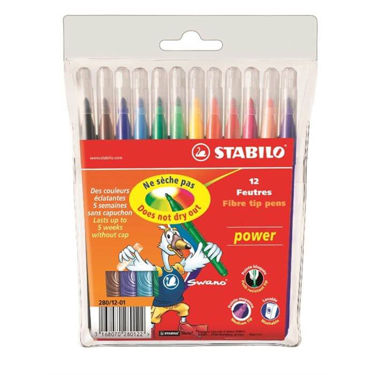 Stabilo 12 Renk Power Keçeli Kalem 280/12-01
