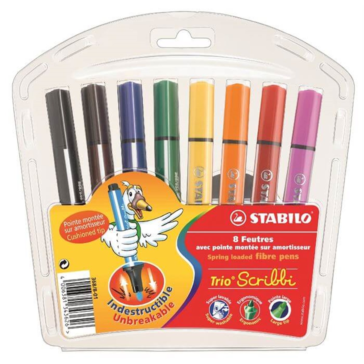 Stabilo 8 Renk Trio Scrıbbı Keçeli Kalem 368/8-01