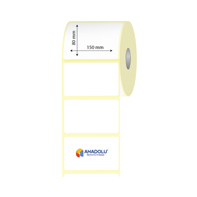 150mm x 80mm Kuşe Etiket