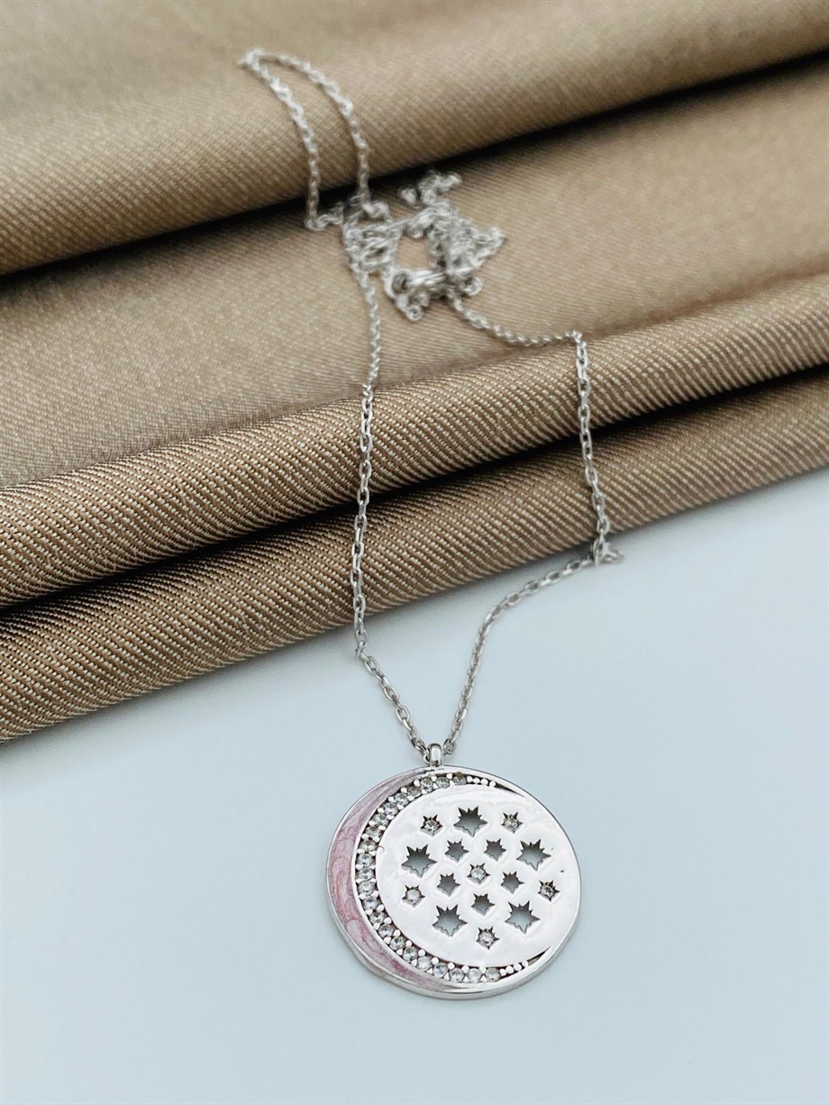 AY YILDIZ GÜMÜŞ KOLYE