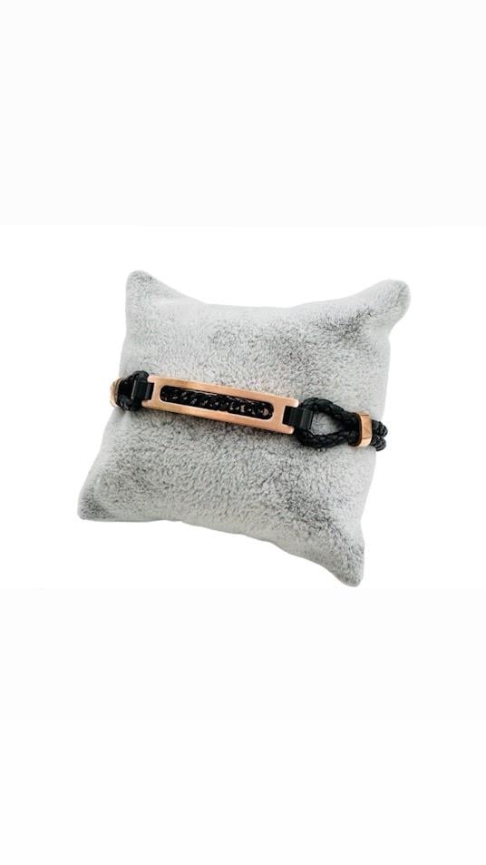 ÇELİK DETAYLI DERİ ERKEK BİLEKLİK