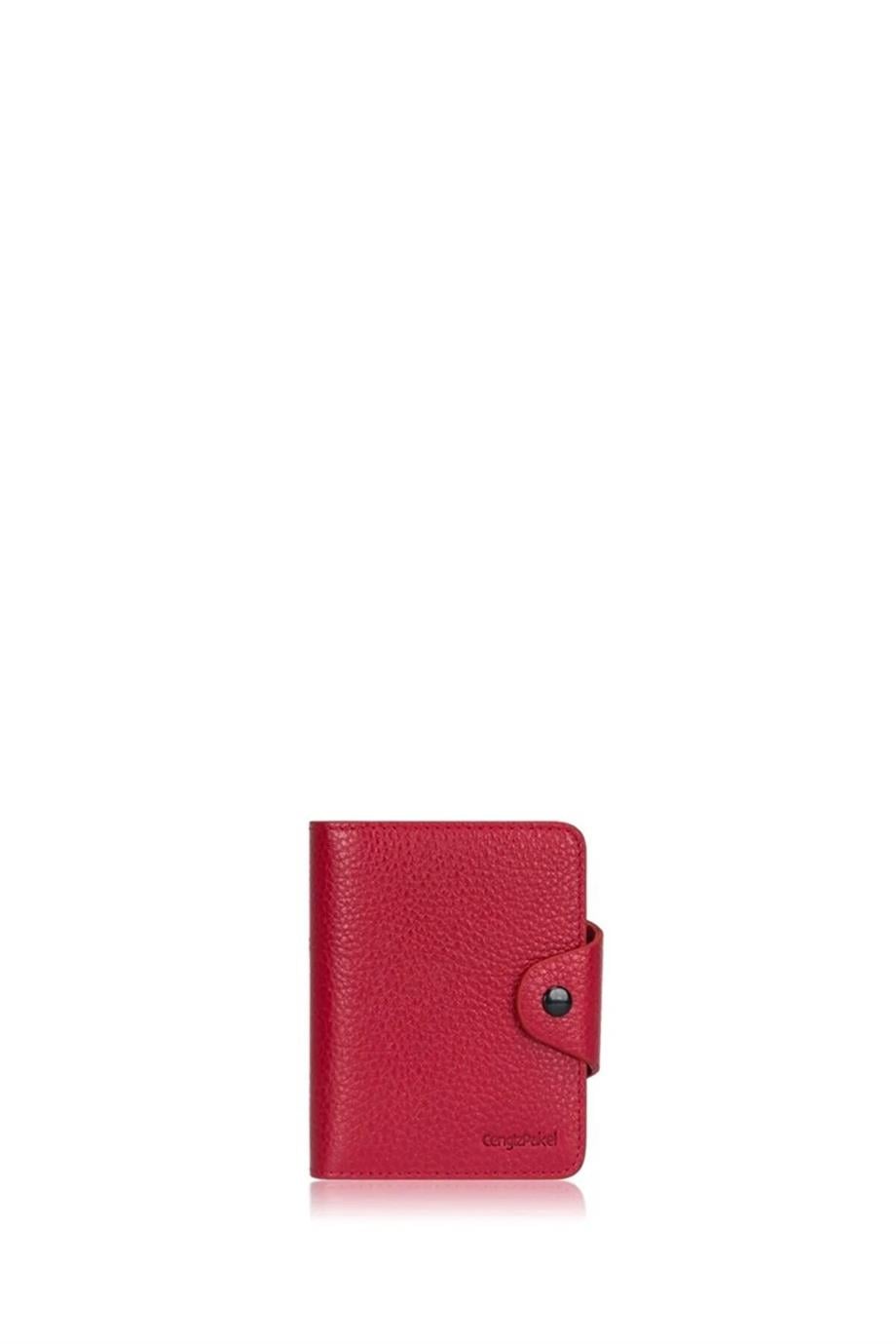 CENGİZ PAKEL 13632-KIRMIZI HAKİKİ DERİ UNISEX CÜZDAN