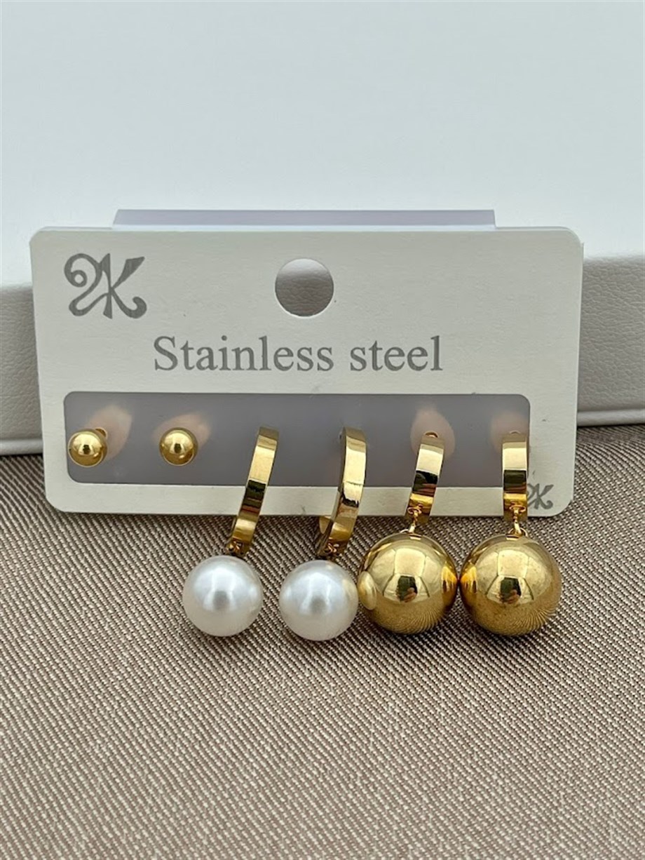 ÇOKLU SET ÇELİK KÜPE