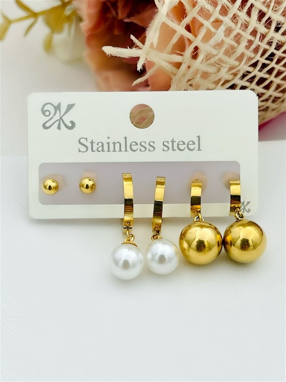 ÇOKLU SET ÇELİK KÜPE