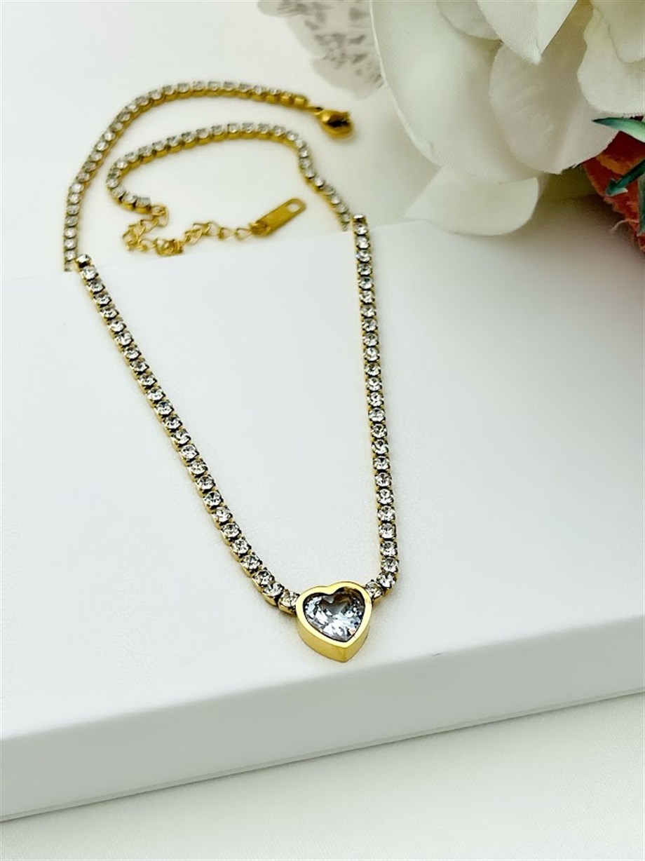 KALP MODEL ÇELİK KOLYE